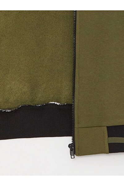 LC Waikiki LCW Kids Yeşil Baskılı Uzun Kollu Erkek Çocuk Kolej Ceket