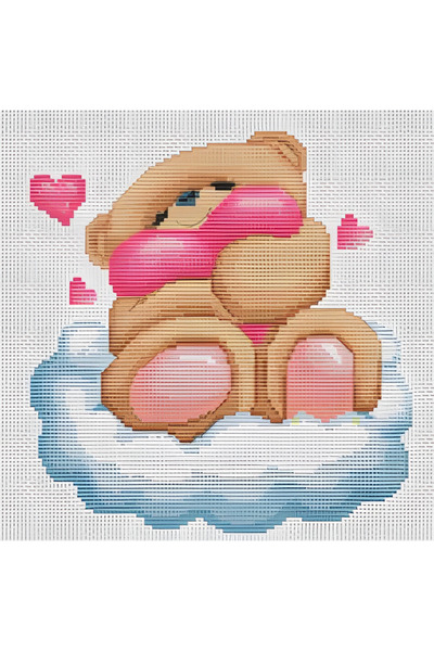 EleganTShoP Kit de broderie cu punct în cruce Luca-S (fir, ac, pânză) 17,5*18...