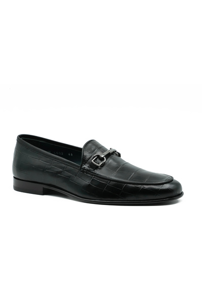 Tuna Genuine Crocodile Print Leather Rubber Injection Leather Sole Men's Shoes - Tuna K4602