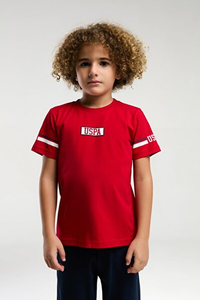 U.S. Polo Assn. U.S. Polo Assn. Plain Written Boy's T-Shirt-Shorts Set