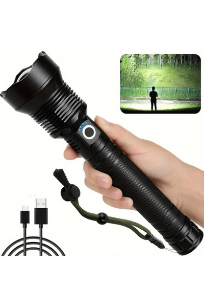 Primo Plus مصباح يدوي P99 خفيف الوزن وقابل لإعادة الشحن مثالي للسفر والتخييم ...