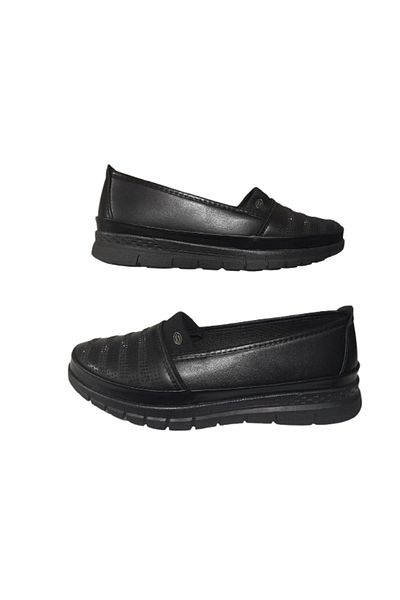 Ayzen Women's Black Flat Stone Orthopedic Sole Daily Stylish Shoes