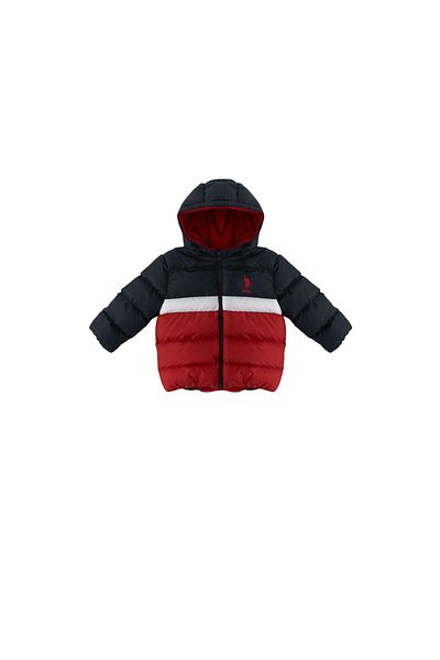 U.S. Polo Assn. Baby Boy Coat with Fleece Hood Inside