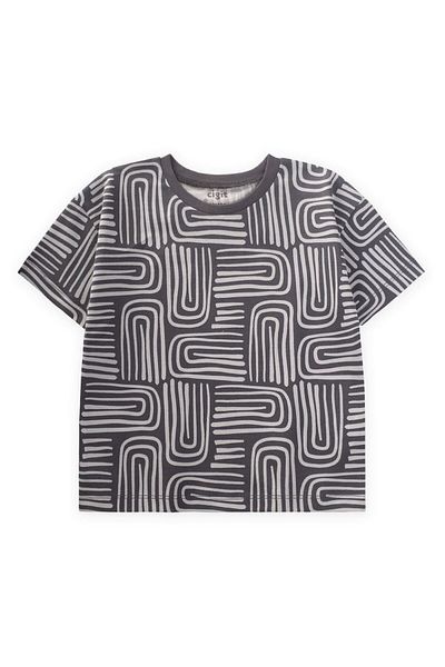 Cigit Μπλουζάκι με σχέδιο Boho 2-10 ετών Anthracite