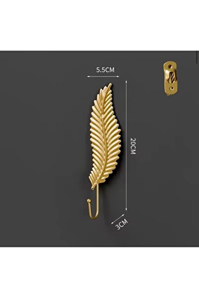 BGA duvar askısı, vintage altın yaprak kanca gardırop askısı,rustik anahtar a...