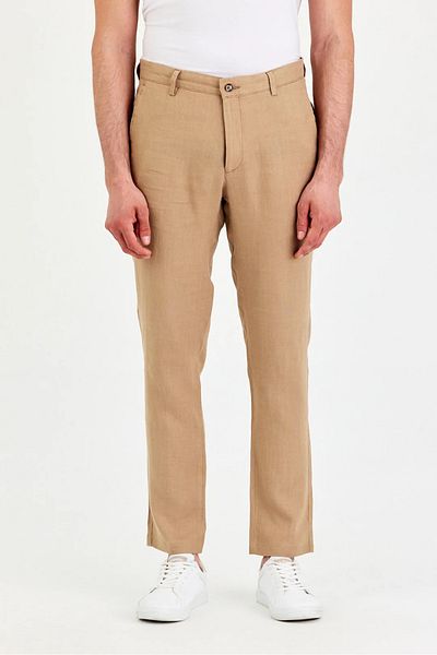 Wellalux Παντελόνι Chino από λινό πλαϊνή τσέπη
