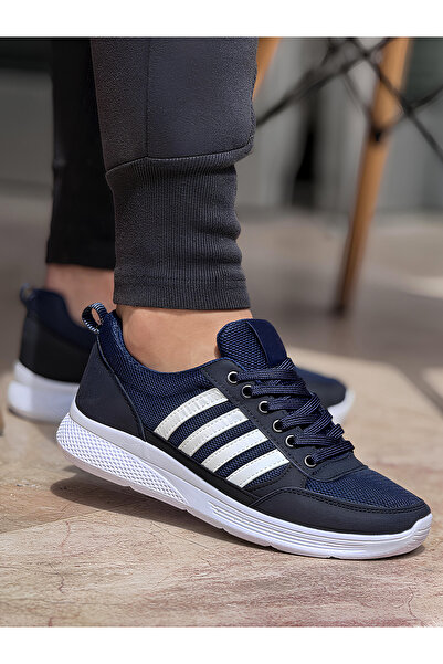 OXİ 4 Line Men's Sneaker Sports Shoes Black White