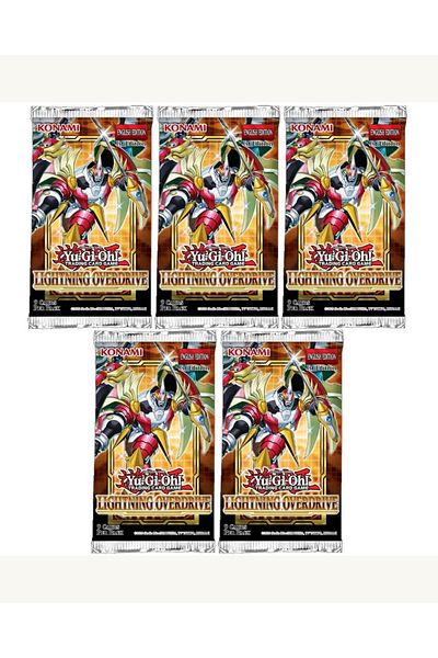 KONAMI بطاقات Yu-Gi-Oh - Lightning Overdrive - مجموعة معززة مكونة من 5 عبوات