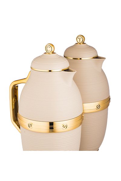 ALSAIF Al Saif Diva Thermos Set, 2 Pieces, 1L for Tea and 1L for Coffee