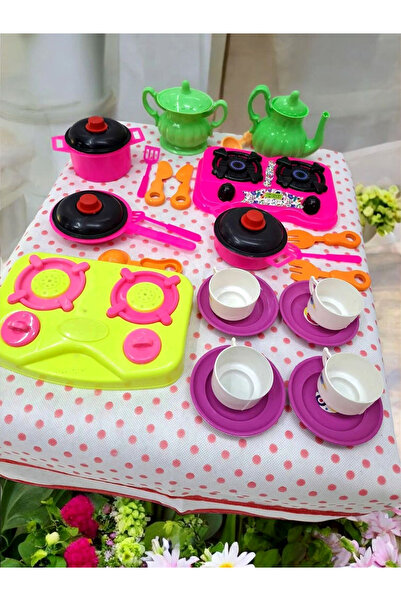 ALYTOYS Oyuncak Evcilik ve Mutfak Setleri 29 parça Aşçılık Yemek Ocak Tencere...