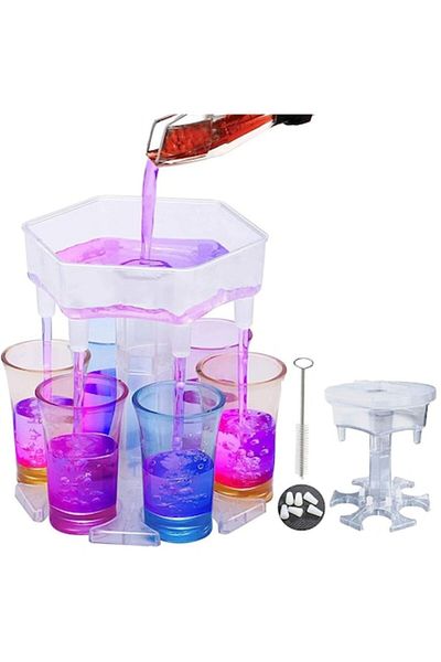 DELPI Set of 6 shots with multi-pour dispenser or separate