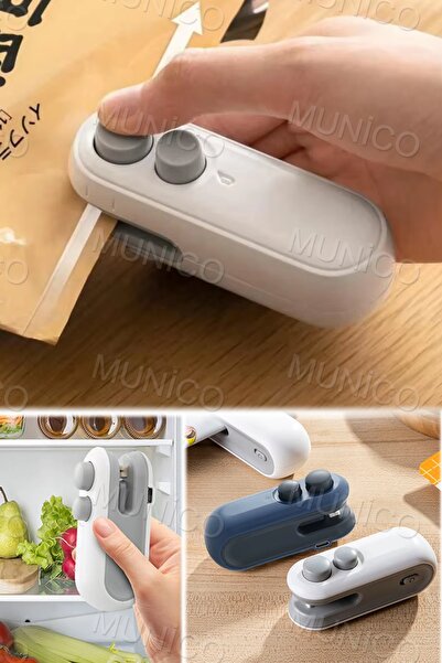 Munico 2'si 1 Arada Kesicili Torba Kapatıcı El Tipi Çanta Kapatıcı Gıda Depolama Için Kesicili Şişe Açacağı
