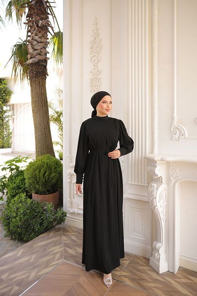 Nissra Φόρεμα με κουμπιά με πλαϊνή επένδυση Ankanoor Anka255086