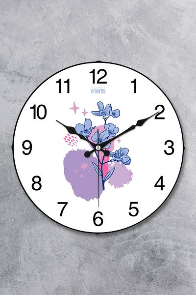 EMORES 36 cm Decorative Real Glass Bombe Silent Mechanism Wall Clock