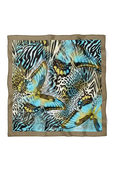 nehir eşarp Leopard Patterned Bandana 58 X 58 cm