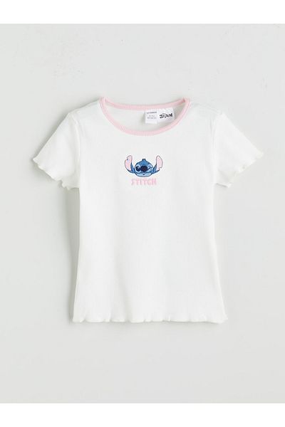 LC Waikiki Tricou pentru fete din țesătură cu broderie slim Fit