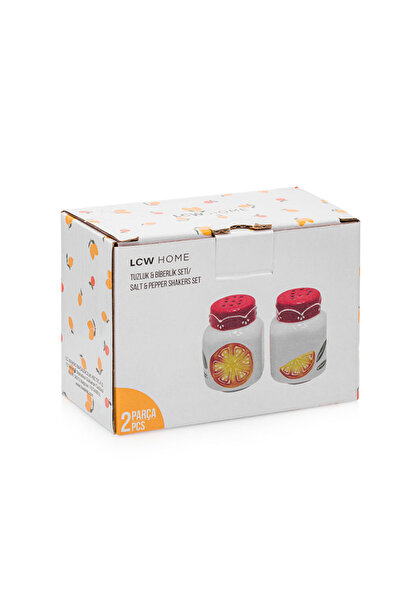 LC Waikiki RENKLİ MAĞAZADAN LCW HOME Karişik Baskılı Seramik Tuzluk ve Biberlik Seti