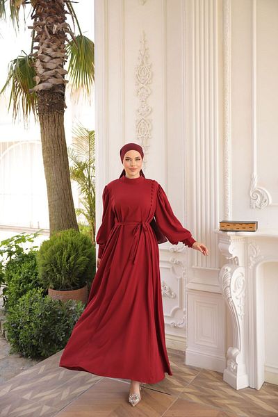 Nissra Φόρεμα με κουμπιά με πλαϊνή επένδυση Ankanoor Anka255086