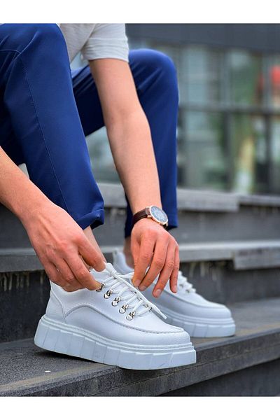 Arda Men's Shoeskb-X10 Kuback White Skin White High Sole Casual Sports Shoes