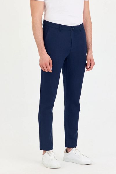 Wellalux Side Pocket Linen Chino Pants