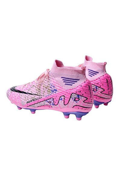 Genel Markalar Krampon Pembe Mor Bağcıklı Spor Ayakkabı Kadın Krampon Pembe Mor
