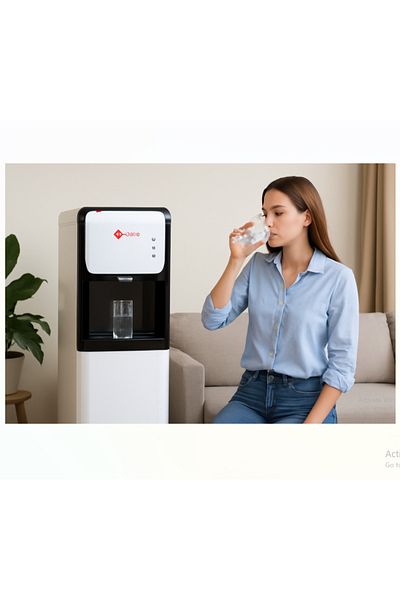 MTC ثلاجة قائمة بذاتها مع صنبورين - ساخن/بارد - أبيض - Wd-15595w