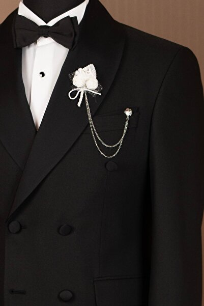 Terziayhan T01- TA01 Μοντέλο Slimfit Σαλιάρα με διπλό στήθος για γαμπρό