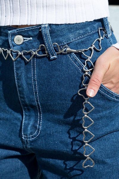 Babydoll Bag Women's Metal Heart Chain Belt