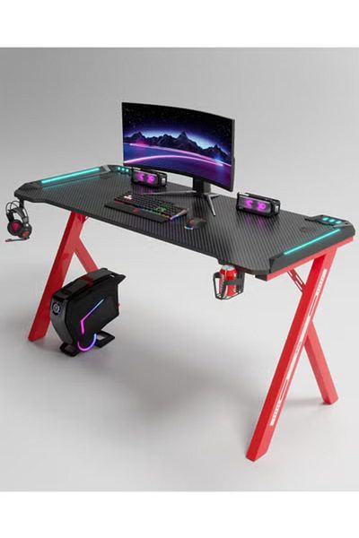 Fun Moment Computer Table for Games 120 x 60 cm with RGB Lighting