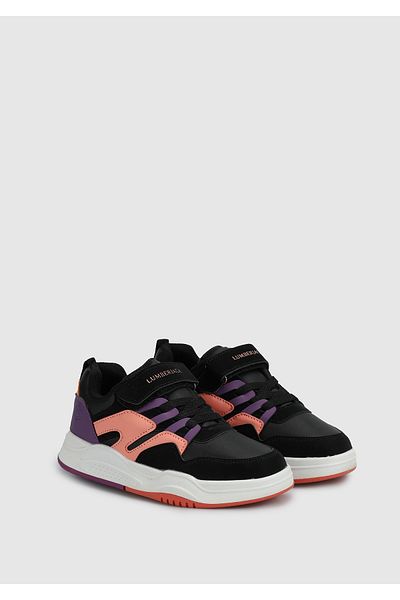 lumberjack Strike 4-Piece Black Girls' Sneakers