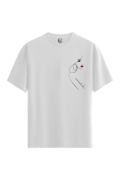 Color Luxe Grace Line - 100% Cotton Women's White T-Shirt - Premium Quality