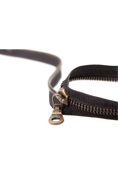 Emperium Iron Threaded Bag Zipper Width 3 cm Gray