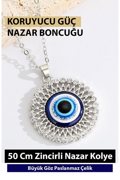 Nehir Protective Power Evil Eye Bead 50 cm Necklace