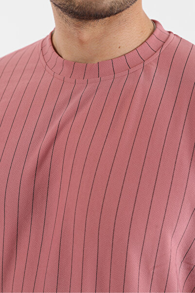 Rodrigo Ανδρικό μπλουζάκι με ριγέ λαιμόκοψη και λεπτή εφαρμογή