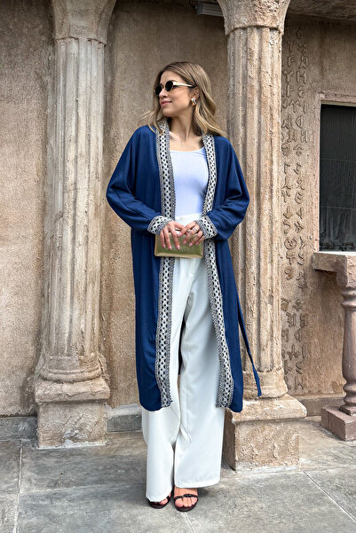 ModaPlaza Жіночий довгий піджак з поясом 6206