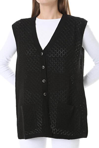 FATELLA Women's Seasonal Knitwear Perforated Mercerized Vest - Mother's Vest ...