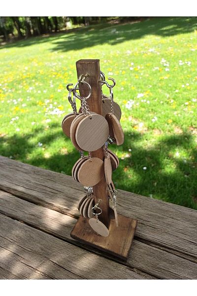 Leur Home Paint Yourself - Circle Keychain 50Pcs and Stand Included