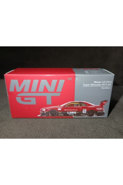 mini gt Nissan Lb-Er34 Super Silhouette Skyline Red/Black