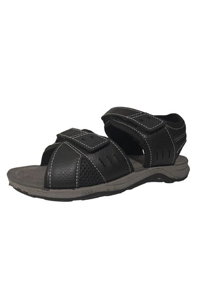 GEZER 00094 Μαύρα ανδρικά σανδάλια Velcro
