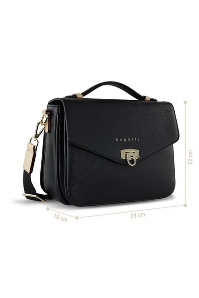 BUGATTI BUGATTI bag, Ella black, office, hand and shoulder, multi-compartment