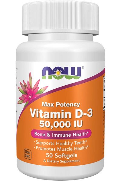 Now Foods Vitamin D-3 50,000 IU 50 Softgels