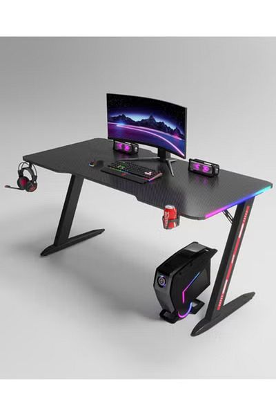 Fun Moment Computer Table for Games 120 x 60 cm with RGB Lighting