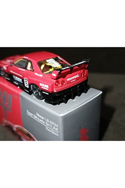 mini gt Nissan Lb-Er34 Super Silhouette Skyline Red/Black