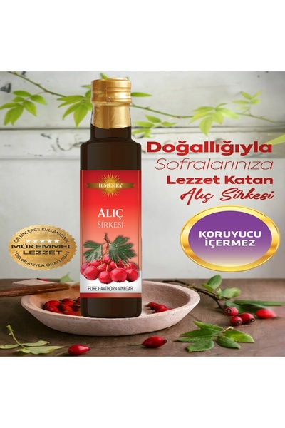 İLMİ ŞİFA Alıç Sirkesi Doğal Fermante Saf Ve Katkısız 500 ml