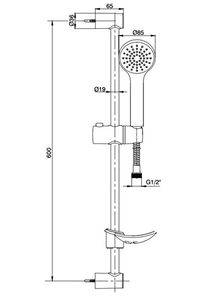 Eca Spil Hareketli Sürgülü Banyo Duş Seti 102146023