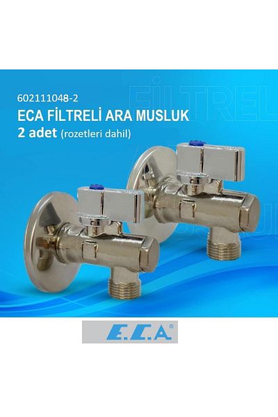 Eca 1/2" Filtered Intermediate Faucet with Chrome Flywheel - 2 Pieces (Badge Included) 602111048-2