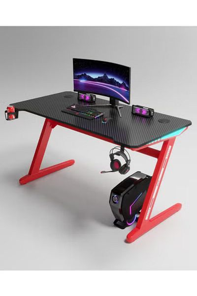 Fun Moment Computer Table for Games 120 x 60 cm with RGB Lighting