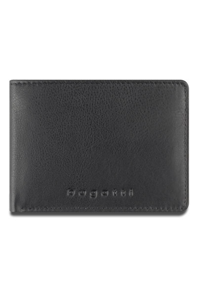 BUGATTI Portofel Bărbați Orizontal , Punto, 49131301, Piele Naturală, Compartiment Ci, Negru