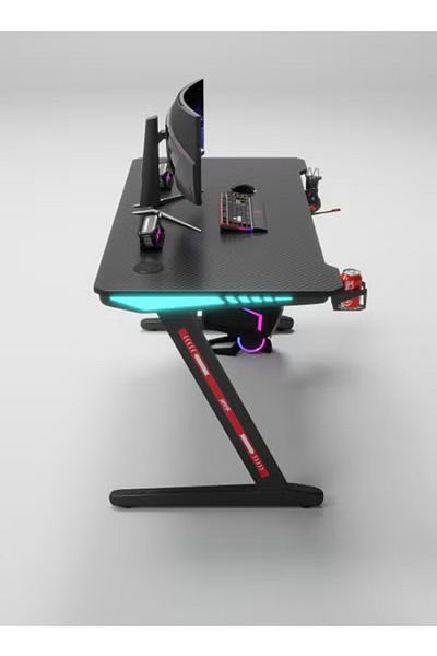 Fun Moment Computer Table for Games 120 x 60 cm with RGB Lighting