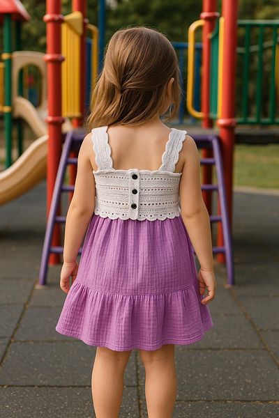 LUNA FSH Braided Muslin Girl's Dress